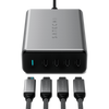 Satechi ST-UC165GM-EU Caricabatterie per dispositivi mobili Universale Nero, Grigio AC Ricarica rapida Interno (Satechi 165W USB-C 4-Port PD GaN Charger)