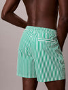Boxer Mare Uomo Calvin Klein a Righe Corto con CK Monogram e Cordoncino Medio