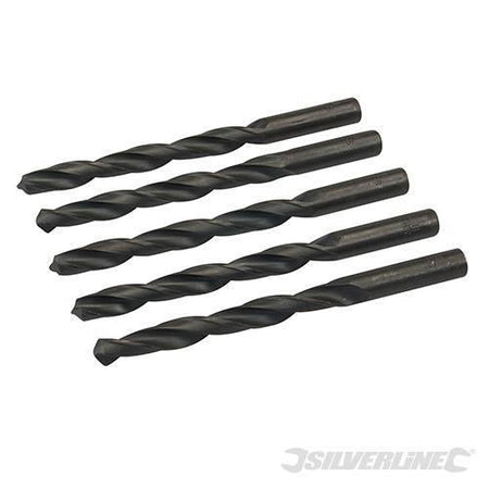 Punte trapano Jobber HSS-R in acciaio forgiato 4341 per metalli Silverline 5 pezzi