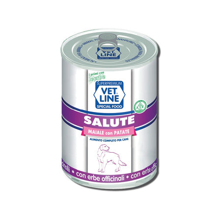 Vet Line mangime umido Cani linea Salute Maiale e Patate 400 gr