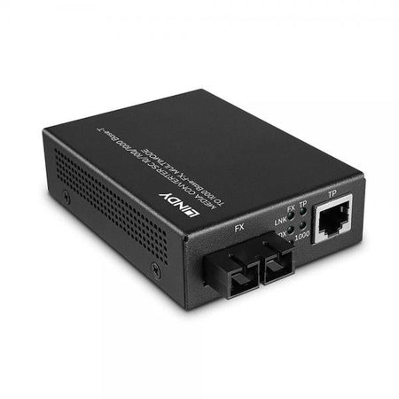 Lindy 25119 convertitore multimediale di rete 850 nm Modalit multipla Nero (Lindy 25119 netv?rksomformer til medie)