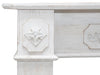Biscottini Cornice camino Biscottini legno bianca anticata 121x28x96 decori rilievo design