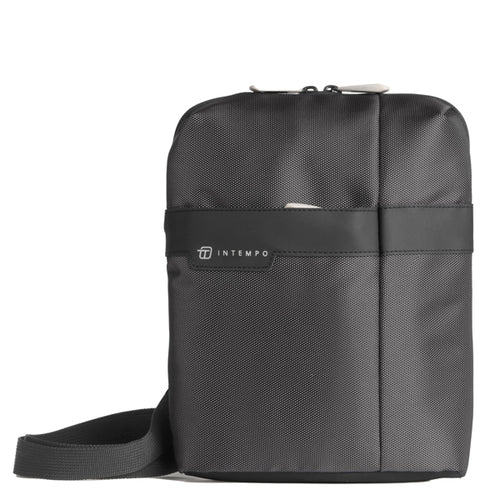 Tracolla City Bag Job Dim. 21X28X6Cm Tessuto Tecnico Antracite Intempo