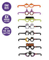 Legami, Set di 8 Occhiali in Carta Party Eyeglasses