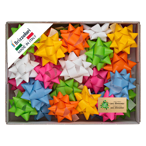 100 Stelle Nastro Similpaper 15Mmxd6,5Cm Colori Assortiti Primavera Brizzolari