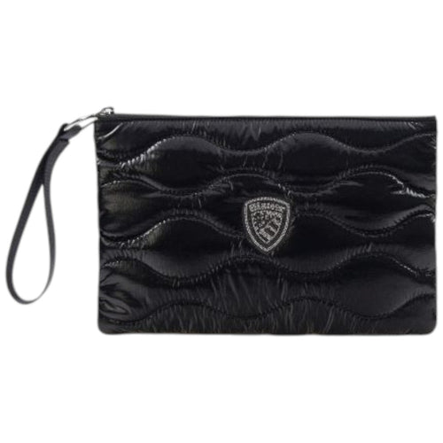 Blauer pochette nera trapuntata art. F5FLOW03/SOF