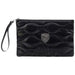 Blauer pochette nera trapuntata art. F5FLOW03/SOF