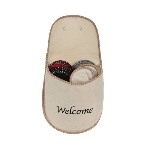 Kit Ciabattone decorativo con 4 paia di ciabatte decorazione ambienti