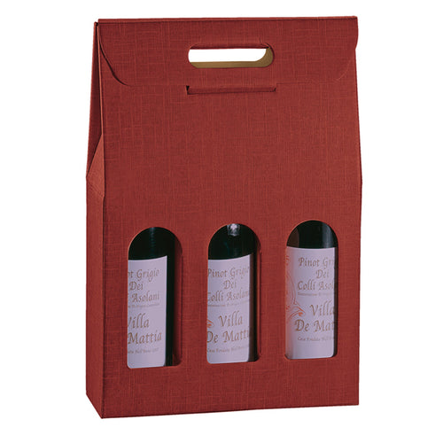 Scatola 3 Bottiglie 270X90X385Mm Seta Bordeaux Scotton