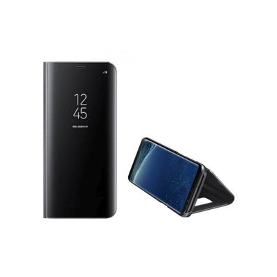 custodia book clear view per samsung a20s black