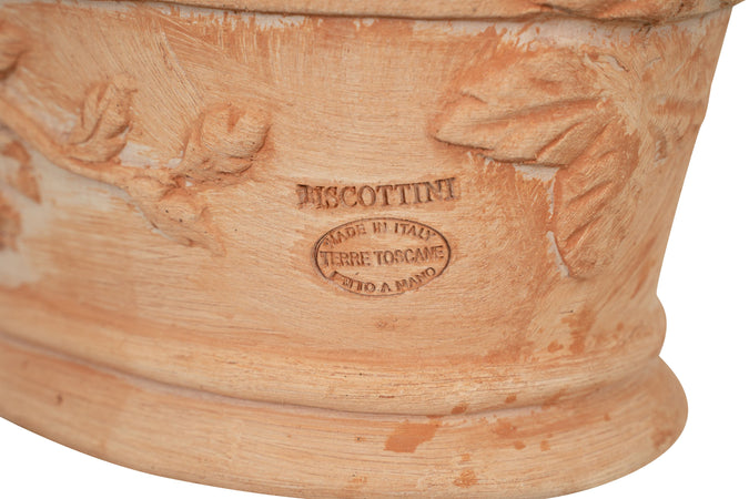 Biscottini Cassetta cesta in Terracotta 100% Made in Italy interamente Lavorata a Mano