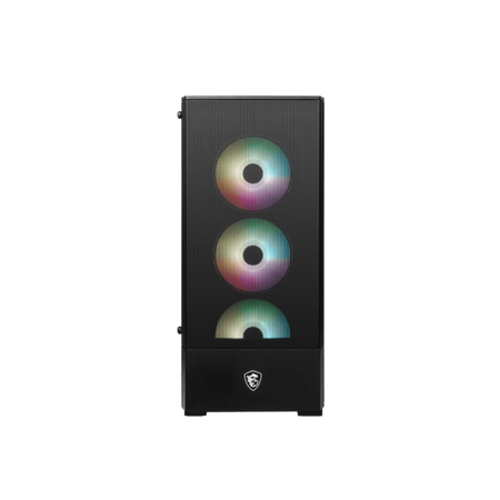 MSI MAG Forge 112R e' uno case mid-tower dotato di pannello in vetro temperato e ventole pre-installate ARGB.