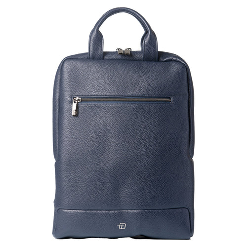 Zaino Slim Gate Trended Ecopelle Dim. 28X38X10Cm Blu Intempo