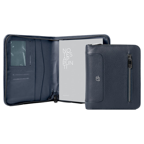 Portablocco A5 Gate Trended Ecopelle Dim. 19X23Cm Blu Intempo