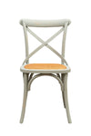 Biscottini Sedia Thonet in massello di frassino e seduta rattan finitura Grigio anticato L48xPR52xH88 cm