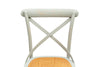 Biscottini Sedia Thonet in massello di frassino e seduta rattan finitura Grigio anticato L48xPR52xH88 cm