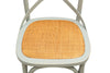 Biscottini Sedia Thonet in massello di frassino e seduta rattan finitura Grigio anticato L48xPR52xH88 cm