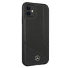 cover mercedes iphone 11 vera pelle nera