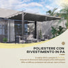 Tettuccio di Ricambio per Gazebo Pergola in Poliestere Traspirante 350x250cm Grigio