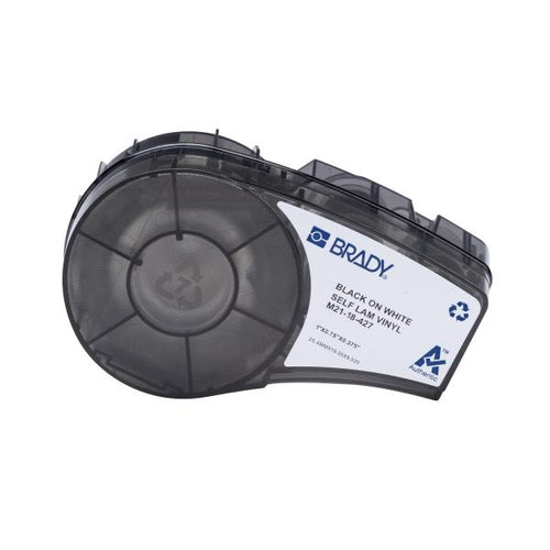 Brady M21-18-427 etichetta per stampante Bianco Etichetta per stampante autoadesiva (Self-laminating Vinyl Labels - for M210 and M211 Portable - Label Printers)