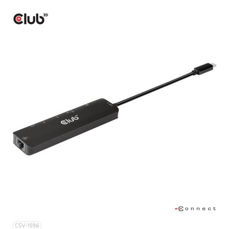 CLUB3D CSV-1596 replicatore di porte e docking station per laptop USB 3.2 Gen 1 [3.1 Gen 1] Type-C Nero (Club3D USB-6-in1-HUB USB-C > HDMI/2xUS)