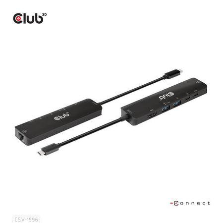 CLUB3D CSV-1596 replicatore di porte e docking station per laptop USB 3.2 Gen 1 [3.1 Gen 1] Type-C Nero (Club3D USB-6-in1-HUB USB-C > HDMI/2xUS)