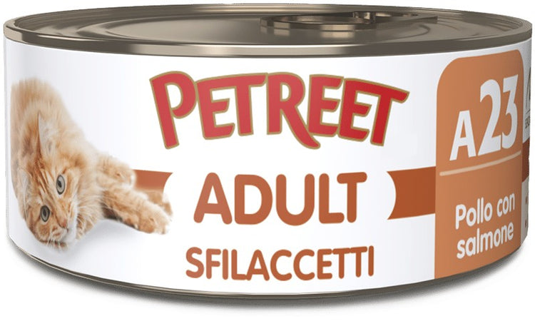 Petreet Cat Adult Sfilaccetti Pollo con Salmone 70gr