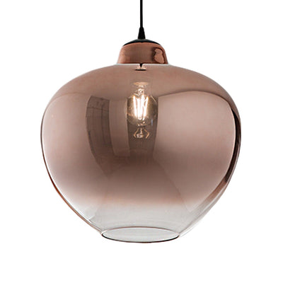 Lampadario rame Perenz BOWL 6666 RM E27 LED sospensione lampada soffitto moderno vetro