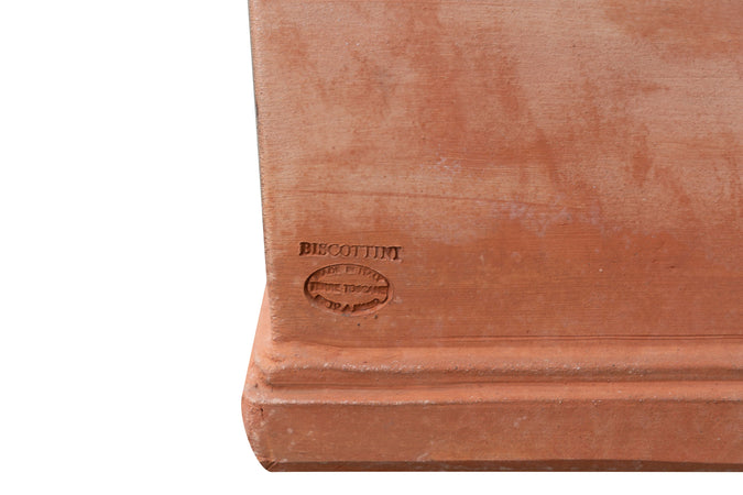Biscottini Vaso Cubo Terracotta 44x44 Made in Italy Fatto a Mano Artigianale Antigelivo
