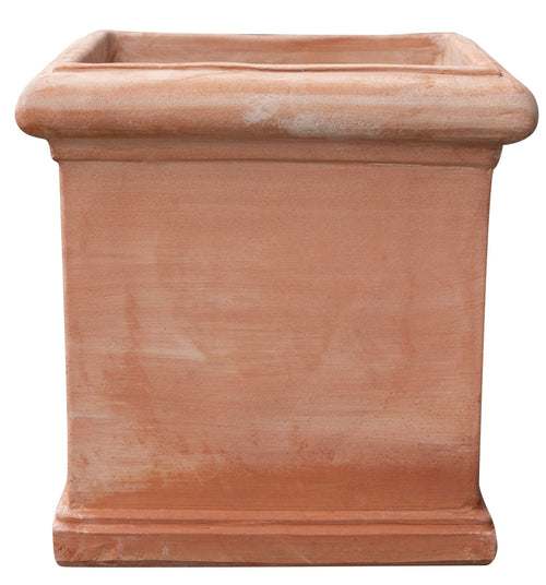 Biscottini Vaso Cubo Terracotta 44x44 Made in Italy Fatto a Mano Artigianale Antigelivo