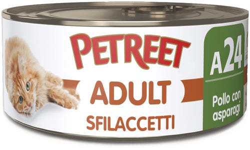 Petreet Cat Adult Sfilaccetti Pollo con Asparagi 70gr