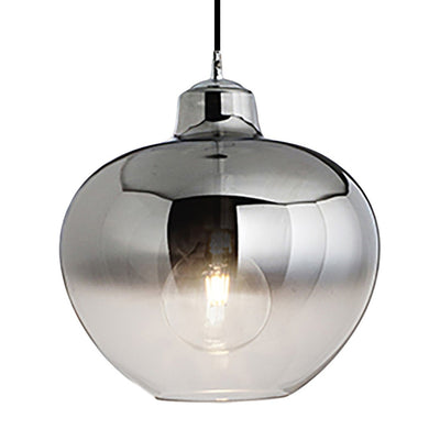 Lampadario cromo Perenz BOWL 6666 SP E27 LED sospensione vetro moderno lampada soffitto