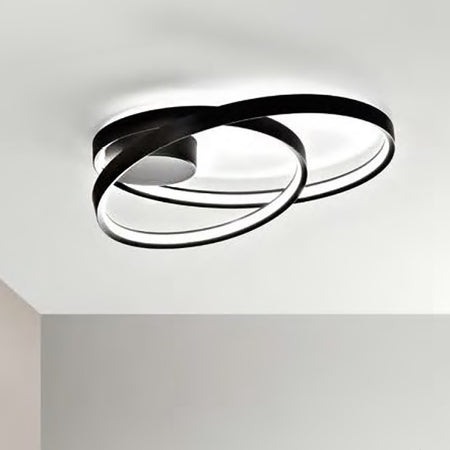 Plafoniera led nera Perenz RITMO 6617 N LC LED lampada soffitto moderna