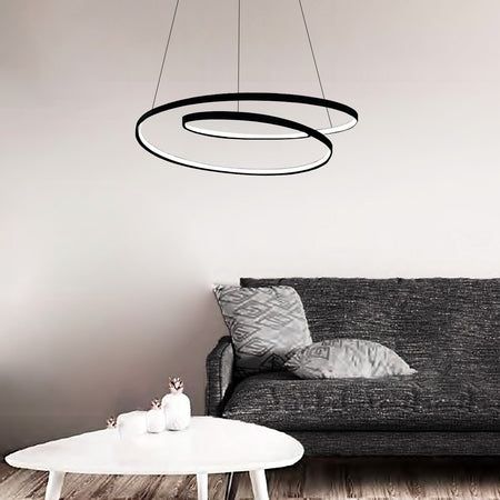 Lampadario led nero Perenz RITMO 6620 N LC LED sospensione lampada soffitto moderno