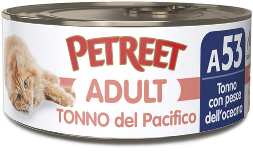 Petreet Cat Adult Tonno del Pacifico con Pesce dell'oceano 70gr