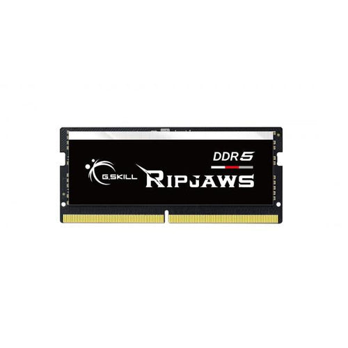 G.Skill Ripjaws F5-5200S3838A16GX1-RS. Componente per: Computer portatile, RAM installata: 16 GB, Layout di memoria (moduli x dimensione): 1 x 16 GB, Tipo di RAM: DDR5, Velocità memoria: 5200 MHz, Fa