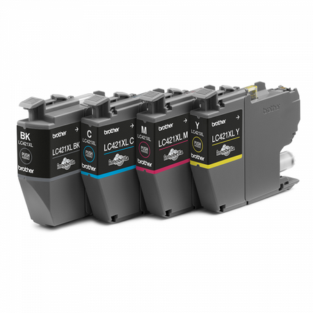 Brother Lc-421xlval Pagepack 4 Pz Originale Resa Elevata [xl] Nero, Ciano, Magenta, Giallo (bro High Yield Ink Cart)