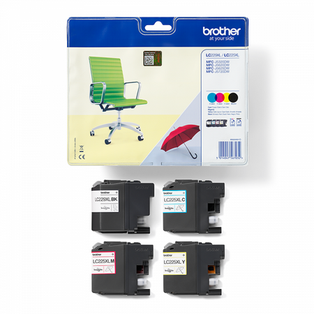 Brother LC229XL Value-Pack - 4er-Pack - Schwarz, Gelb, Cyan, Magenta