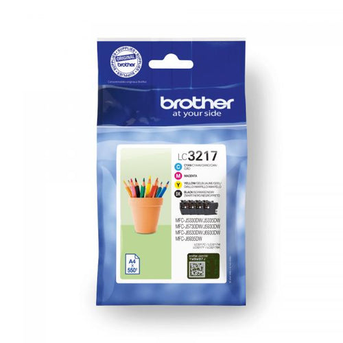 Brother LC-3217VAL cartuccia d'inchiostro 4 pz Originale Nero, Ciano, Magenta, Giallo (LC3217 VALUE PACK BL C M Y - .)