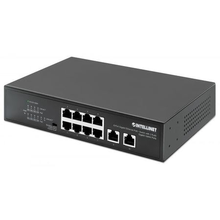 Switch Ethernet Gigabit 8 Porte PoE+ con 2 porte RJ45 Gigabit Uplink