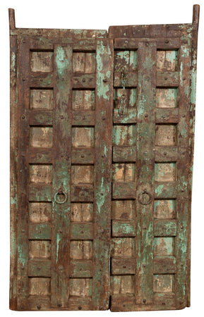 Biscottini Porta portone in legno massello e ferro da interno o da esterno vecchia e antica medievale scorrevole