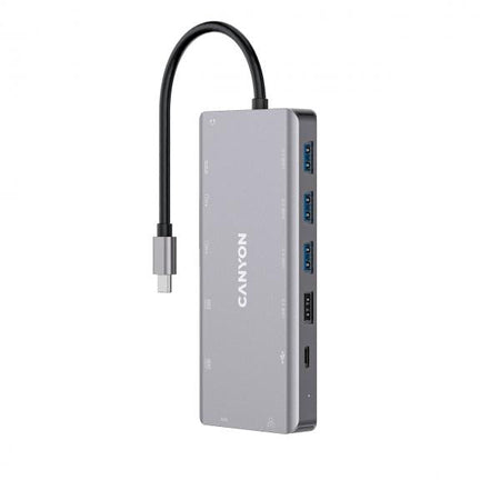 Canyon DS-12 USB 3.2 Gen 1 [3.1 Gen 1] Type-C Grigio (Canyon 13 in 1 USB C hub with 2*HDMI 3*USB 3.0 Dark Grey)