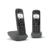 GIGASET AS490 DUO (NERO) - TELEFONO CORDLESS DOPPIO - VIVAVOCE