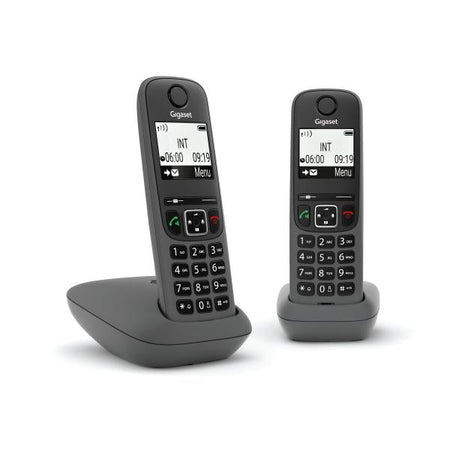 GIGASET AS490 DUO (NERO) - TELEFONO CORDLESS DOPPIO - VIVAVOCE