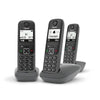 GIGASET AS490 TRIO (NERO) - TELEFONO CORDLESS TRIPLO - VIVAVOCE