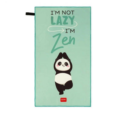 Legami - Telo Fitness con tasca per accessori con chiusura zip a tema Panda (FTOW0003)