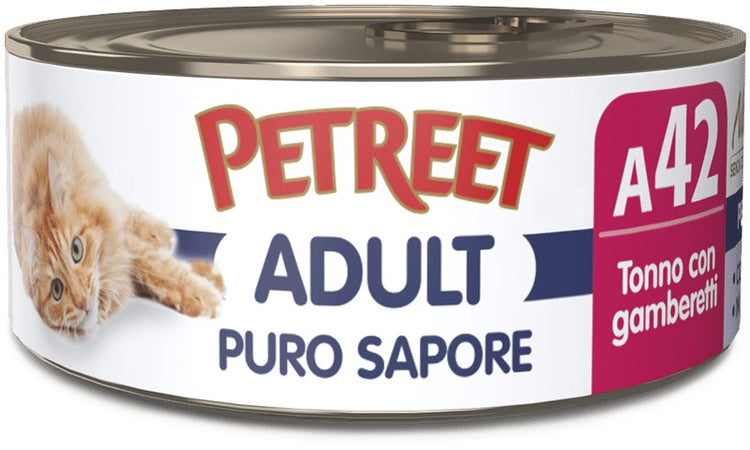 Petreet Cat Adult Puro Sapore Tonno con Gamberetti 70gr