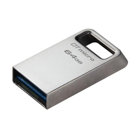 Memoria Pen Drive Kingston DataTraveler MICRO METAL 64GB - USB 64 GB 3.2 Gen 1 - Type-A - Silver