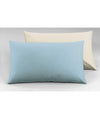 Set copripiumino federe letto bicolor double face parure copripiumino in cotone made in Italy NATURALE/CIELO