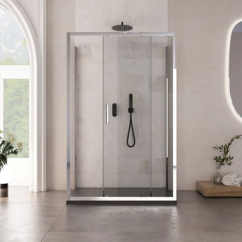 Box Doccia 3 lati scorrevole trasparente 6mm h195cm AMBRA